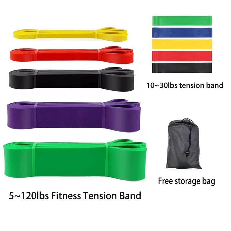 20~220Lbs Fitness Resistance Bands Yoga Pilates Accessories Home Gym Equipment Taekwondo Gym Bodybuilding Agility Training Sport